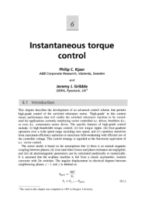 Electronic Control of Switched Reluctance Machines