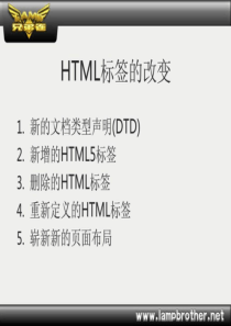 html5基础教程HTML标签的改变崭新的布局