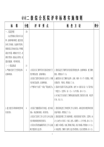 兰心强二级综合医院评审标准实施细则标准