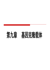 第九章  基因克隆载体