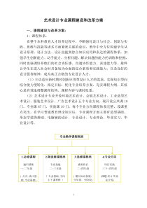 艺术设计课程建设和改革方案详解