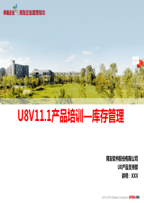 U8库存管理