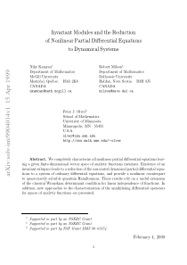 Invariant Modules and the Reduction of Nonlinear P