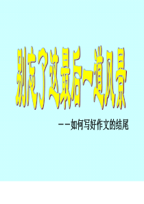 作文结尾与写作技巧精讲