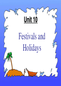 unit10 festivals and holidays