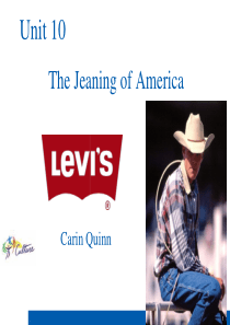 Unit10 The Jeaning of America