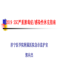 SSC严重脓毒症感染性休克指南-PPT文档资料