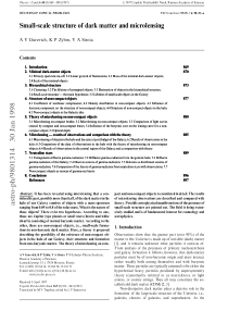 Small-scale structure of dark matter and microlens