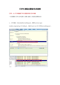 CSFB流程主要信令点说明