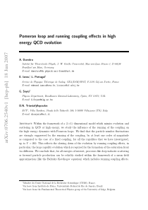 Pomeron loop and running coupling effects in high 