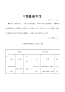 山东省保健食品生产许可公告