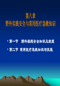 野外实践安全与常用医疗急救知识（PPT91页)