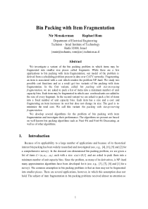 Bin Packing with Item Fragmentation