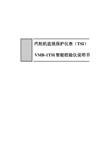 VMB-1 TSI智能校验仪说明书