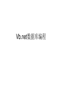 Vbnet数据库编程