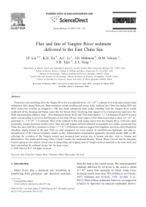 Flux and Fate of Yangtze River Sediment Delivered 