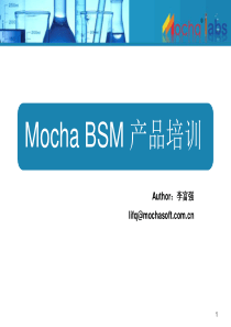 Mocha BSM  产品培训 V2