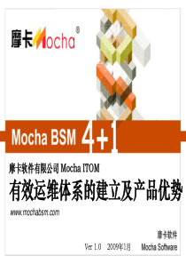 Mocha ITOM_有效运维体系的建立及产品优势总结