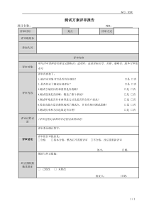 测试方案评审报告