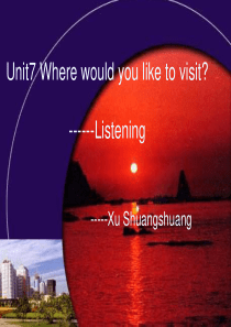 初三英语上学期unit-7-where-would-you-like-to-visit新目标