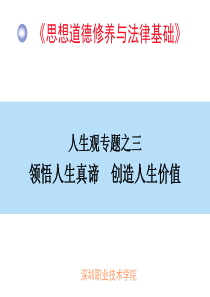 人生观专题三：领悟人生真谛创造人生价值资料