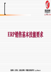 ERP销售基本技能要求