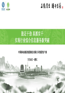 (集客部半年工作会)信息化组发言材料