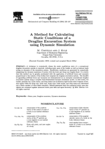 A method for calculating static conditions of a dr