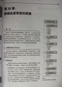 20图解药理学 第二十章 影响血液系统的药物