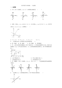 初中数学专项训练：一次函数