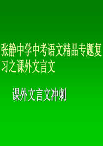 张静中学中考语文精品专题复习之课外文言文