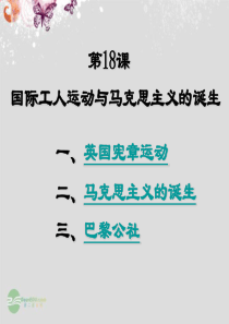 九年级历史上册 第18课国际工人运动与马克思主义的诞生课件 华东师大版