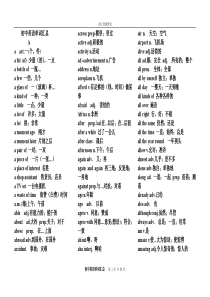 初中英语词汇总结