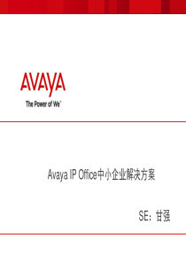 Avaya IP office中小型企业解决方案