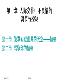 第10章 人际交往中不良情绪的调节与控制