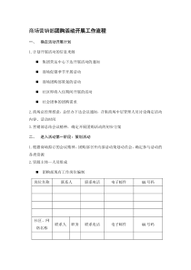 商场营销部团购活动开展工作流程