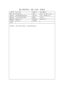 施工组织设计(施工方案)审批表