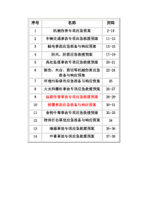 各种专项应急救援预案