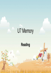 8A U7 Reading(Memory corner)