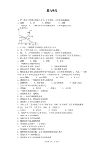 第九单元溶液学生卷课件