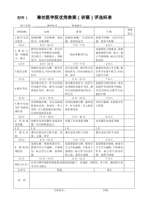 潍坊医学院优秀教案(讲稿)评选标准