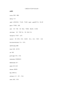 50人教版高中英语单词表必修一