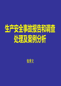 生产安全事故报告和调查处理及案例分析