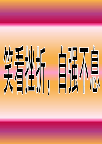 笑看挫折 自强不息 主题班会