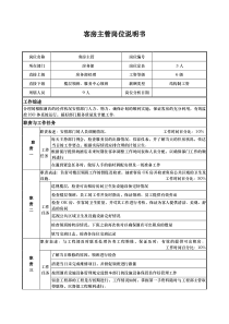 客房主管岗位说明书