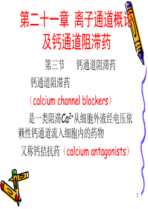 6版21章离子通道概论及钙通道阻滞药（2）