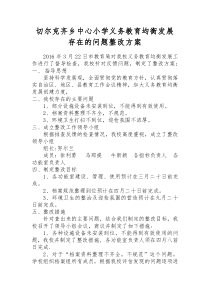 义务教育均衡发展工作存在的问题整改方案