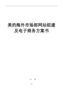 美的海外网站组建策略及电子商务方案