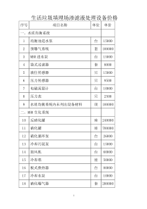 渗滤液处理设备价格