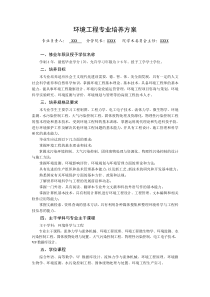 XXX大学环境工程专业培养方案